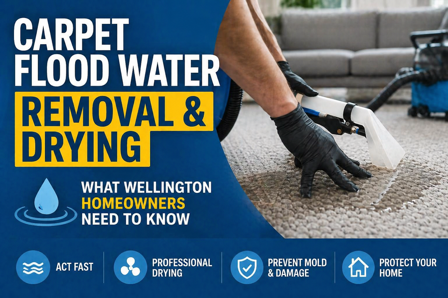 carpet flood water removal drying